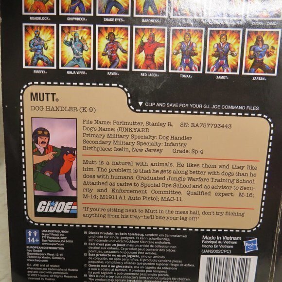 2 G.I. Joe Super7 Reaction Figure Mutt & Junkyard Dog Handler & NINJA KU - Picture 8 of 8